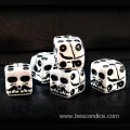 6pcs Set of Skull Shaped Dice 6 Sided, Halloween Party White Skull Dice, Novelty Skeleton Dice for Club Bar Party, 6pcs Set